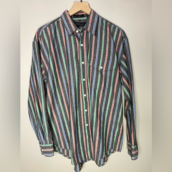 Architect Other - Vintage Architect Striped Long Sleeve 90s Button Down 100% cotton size medium